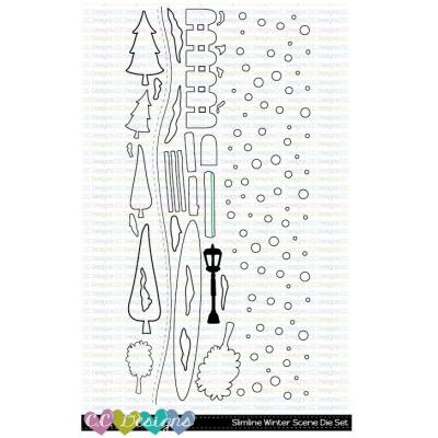 C.C. Designs Dies - Slimline Winter Scene